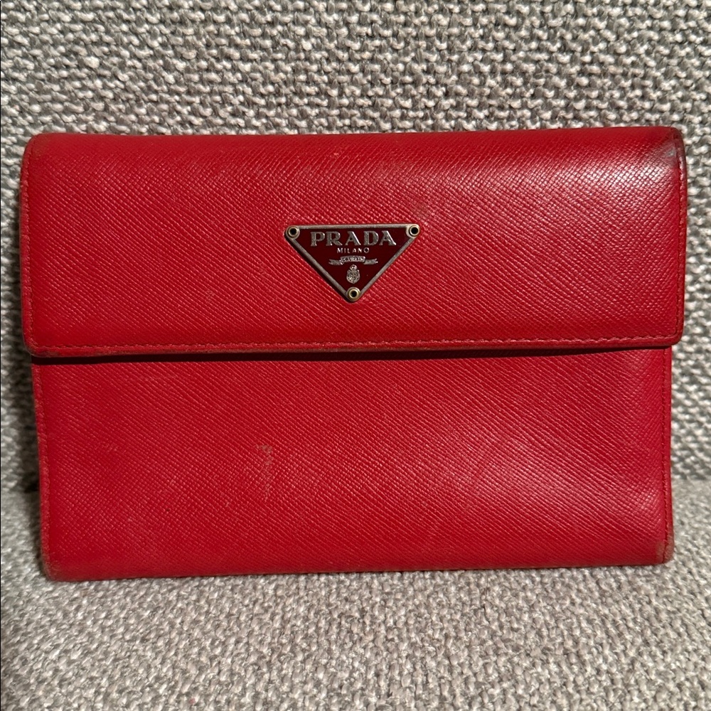 Prada Authentic Saffiano wallet fits passport